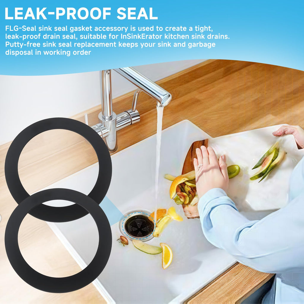 FLG-Seal Kitchen Sink Drain Seal Gasket for InSinkErator Garbage Disposal