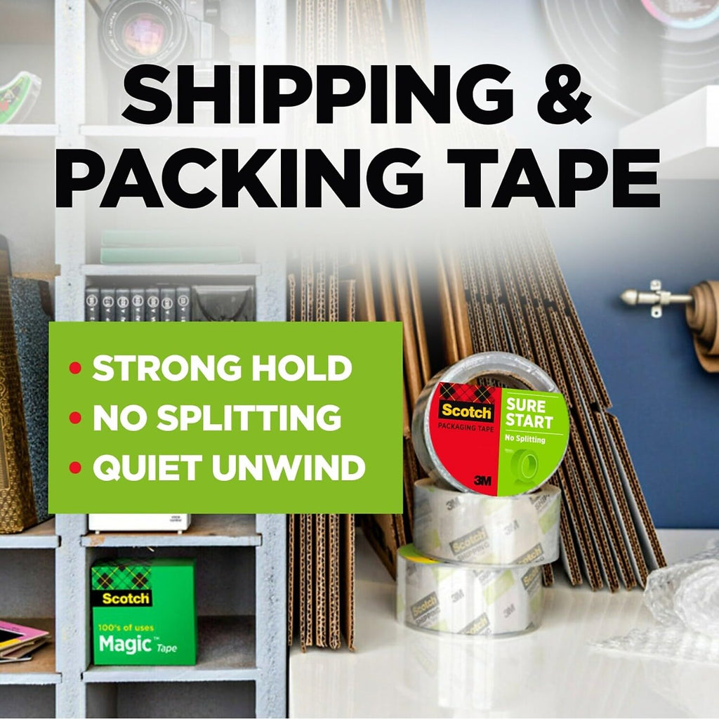 Packing Tape, 1.88" x 43.7 yds., Clear, 6/Pack (3450-40-6)