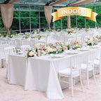 6 Pack White Table Cloth 90x156 Inch for 8 Feet Rectangle Tables
