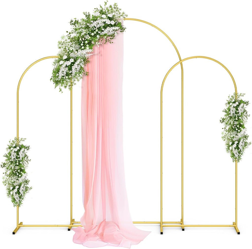 Arch Backdrop Stand Set, Metal, Set of 3, 7.2ft & 6.0ft & 6.0ft