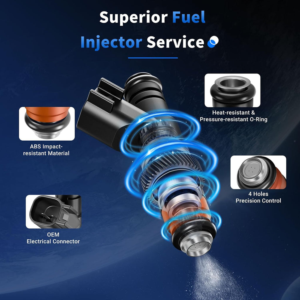 8Pcs Fuel Injectors Compatible with Ford Mercury