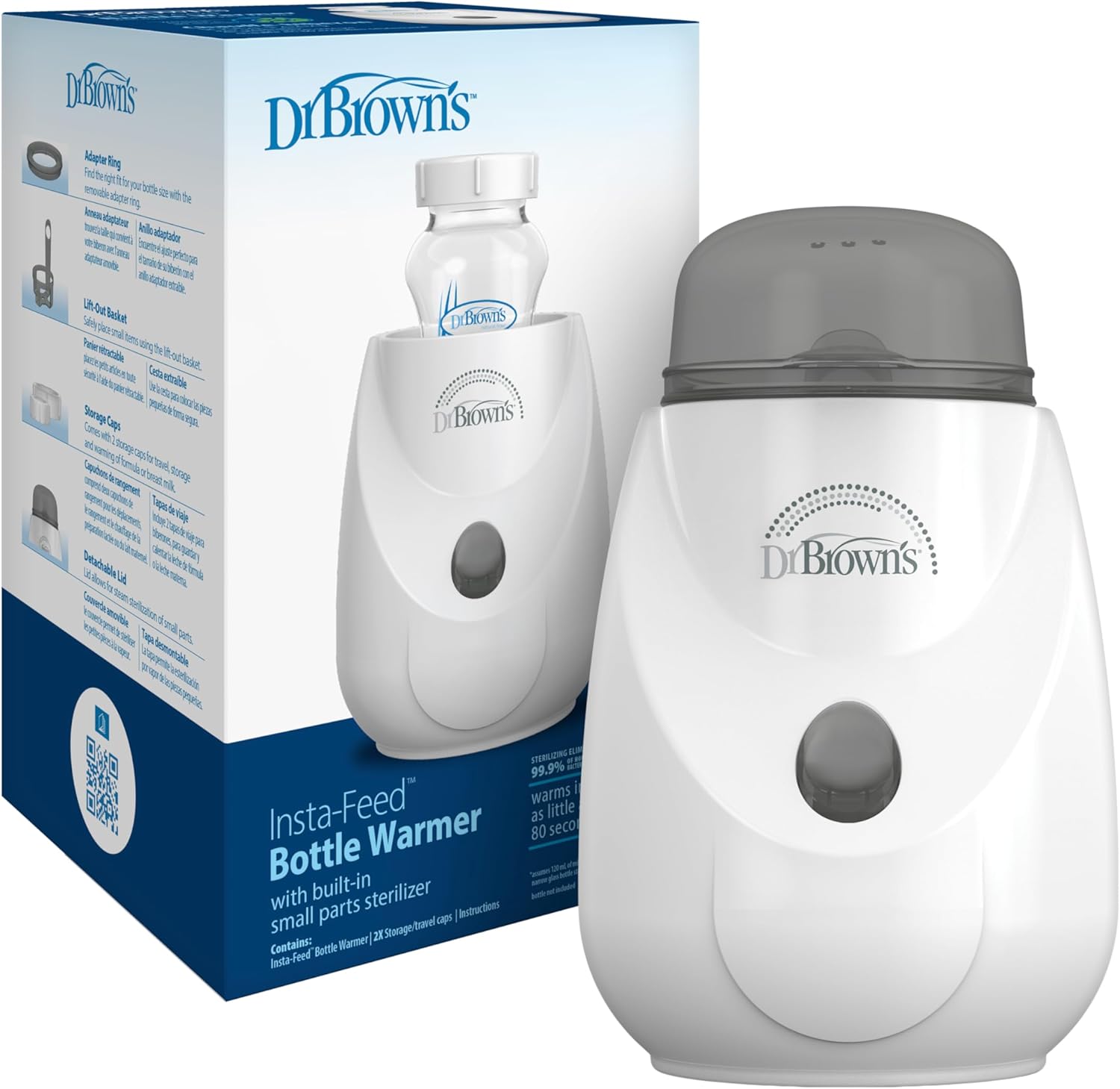 Insta-Feed Baby Bottle Warmer and Sterilizer for Baby Bottles and Baby Food Jars, BPA-Free Plastic