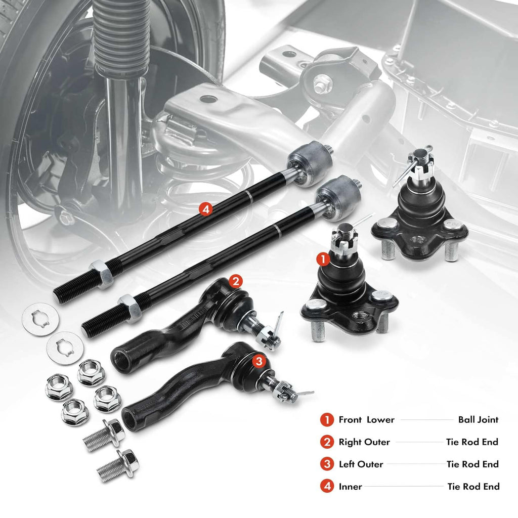 A-Premium 6Pcs Front Suspension Kit, Lower Ball Joint