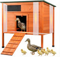 Insulated Duck Coop Warm Duck House for Outside with Larger Windows
