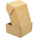 4x4x2 Shipping Boxes Set of 25, Brown Mailer Corrugated Cardboard Box