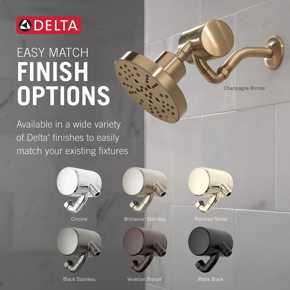 Faucet Clarifi Premium Shower Filter Attachment with Filter, Hard Water Shower Filter, Shower Head Filter, Chrome 5SF100