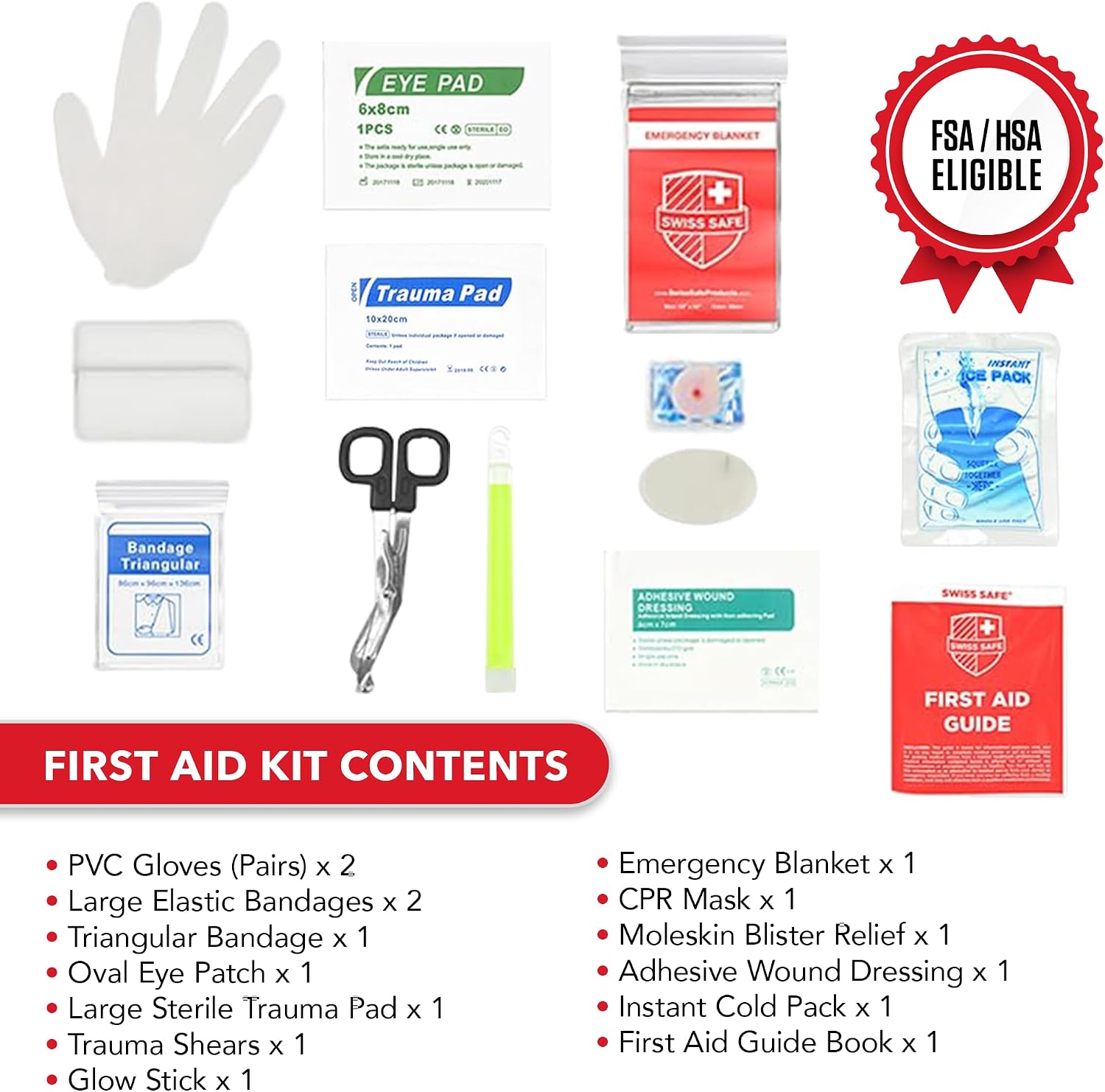 2-in-1 First Aid Kit for Car, Travel & Home, Businesses - Bonus Mini Kit for Medical Emergency Aid, Survival, Camping