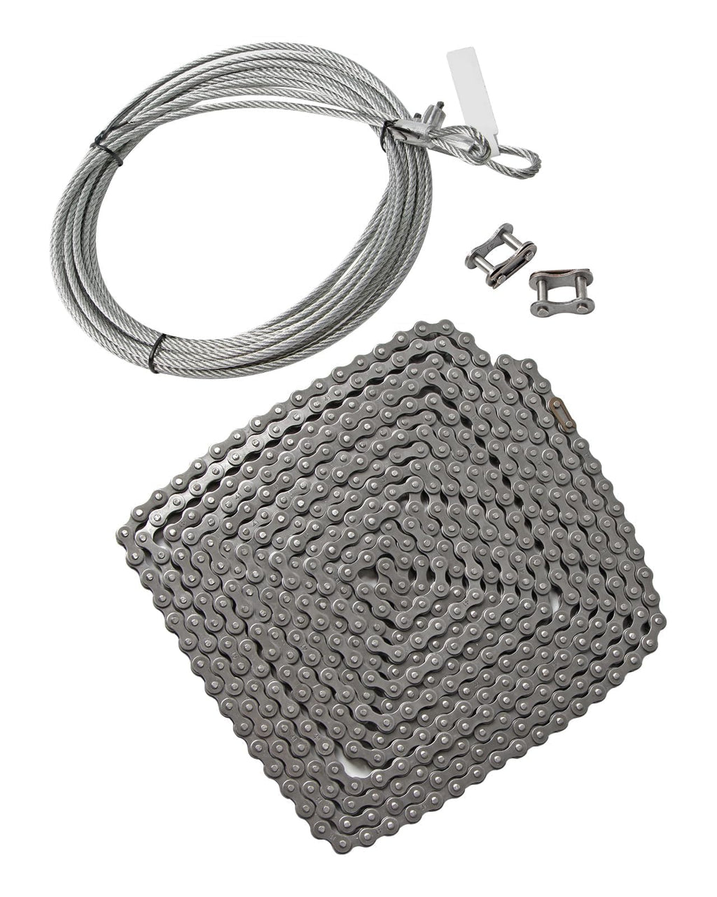 #41 20 ft Roller Chain with 2 Connecting Links and Cable for Gate Openers