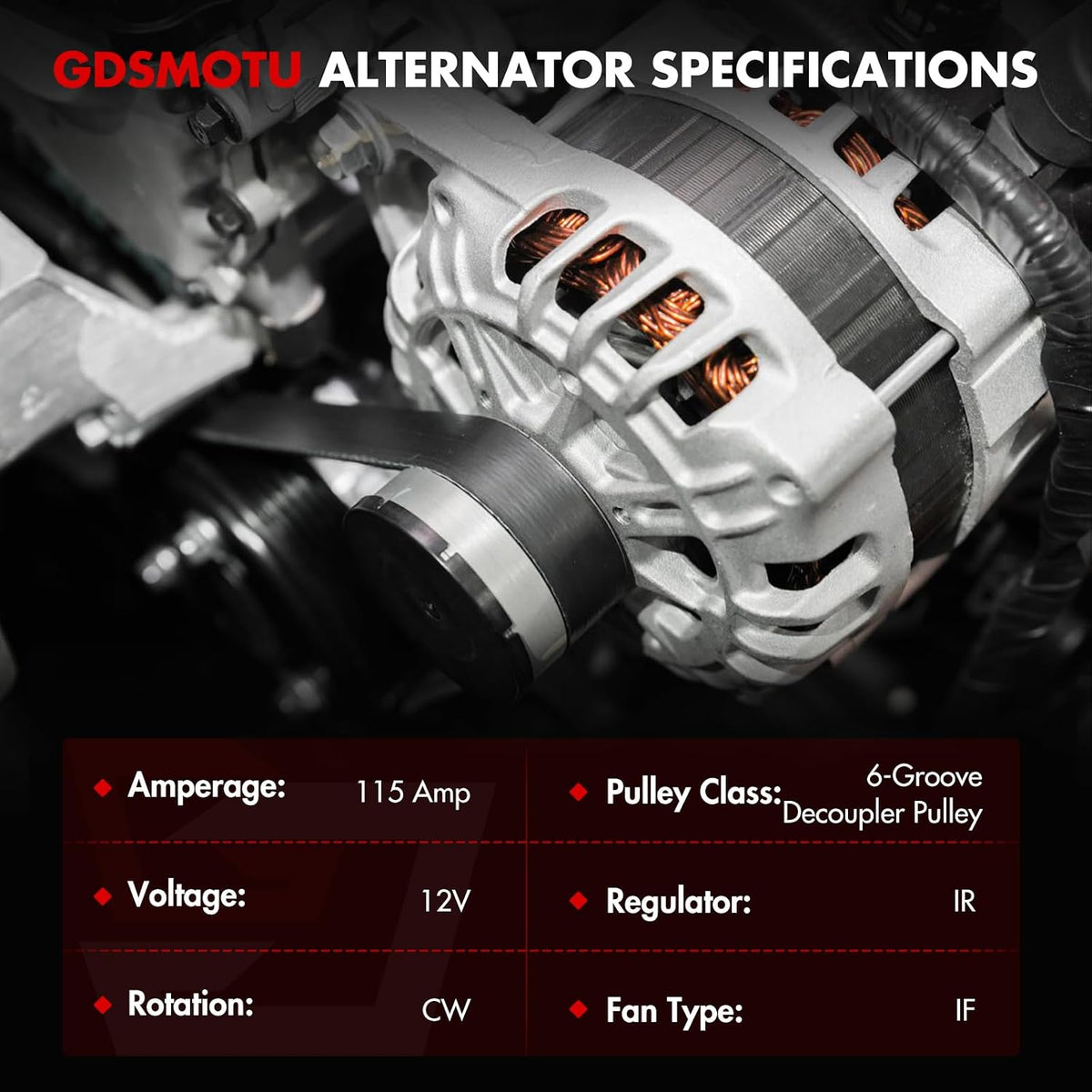 New Alternator Compatible for Chevrolet for Malibu 3.5L 2004-2009