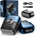 Electric Foil Shavers for Men: 4 Floating Blades & Dual Speed | Mini Electric Razors for Men With Wet or Dry