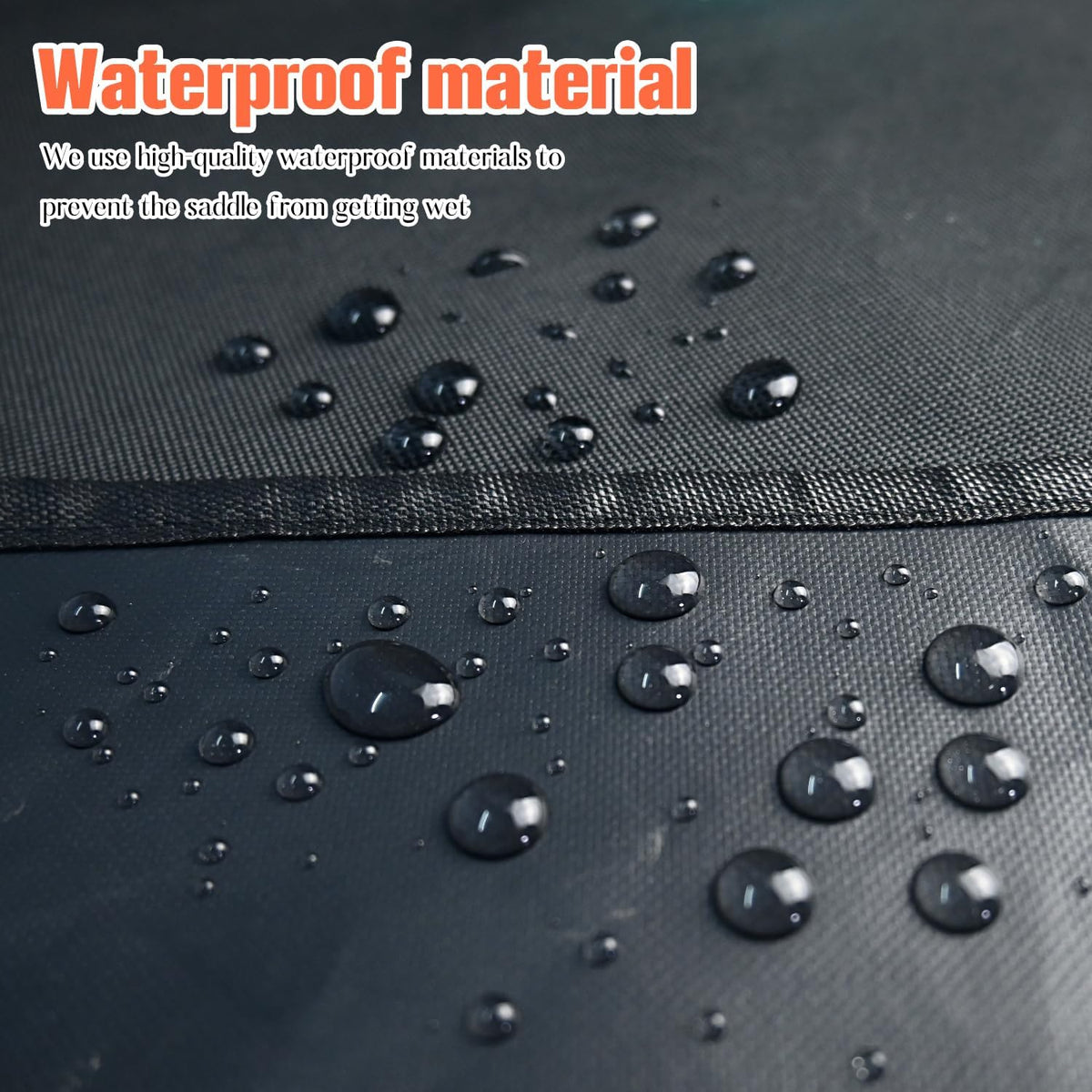 Western Saddle Cover with 6 Elastic Straps（Black）