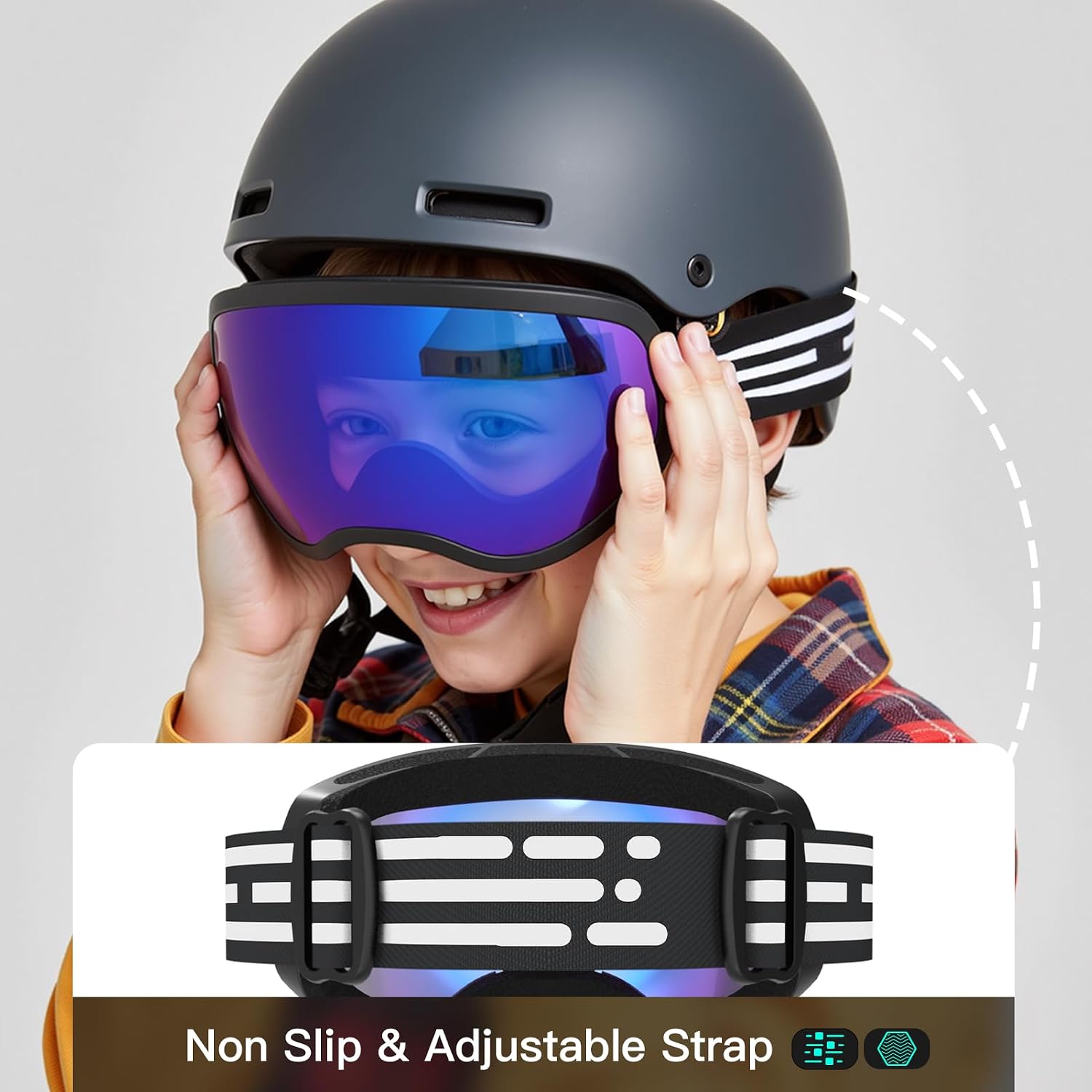Kids Ski Goggle, Snow Ski Goggles for Kids Youth Teens Boys and Girls from 5-14