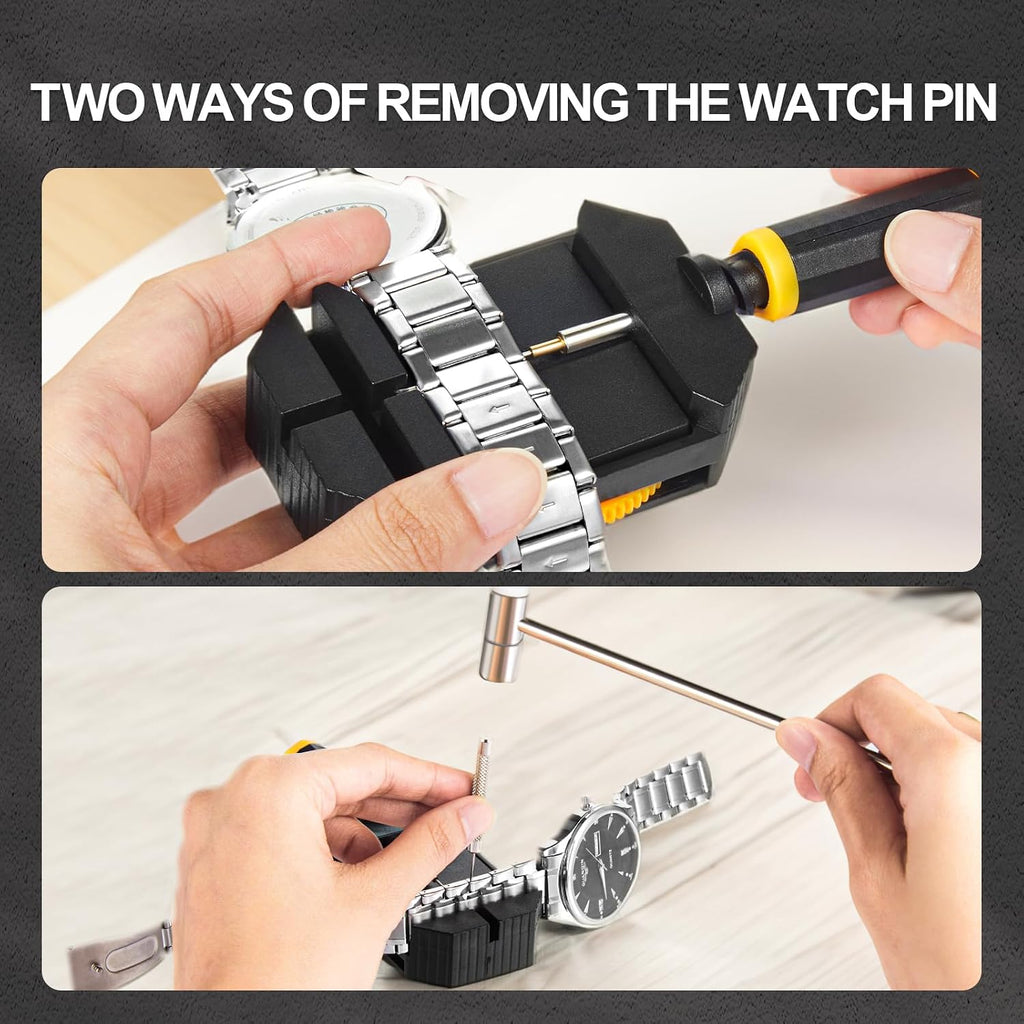 Watch Link Removal Kit, Resizing Tool for Bracelet Adjustment & Replacement, Pin Remover for Sizing Strap, Watch