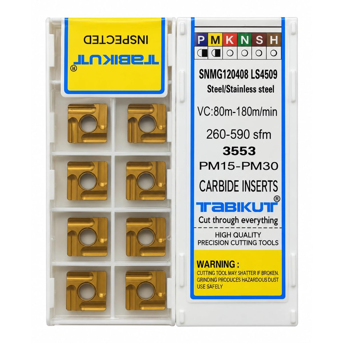 SNMG432 / SNMG120408 TK4509 Carbide Knife Edge Turning Insert, Pack of 20