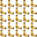 25PACK EFIELD 1/2 Inch Pex Elbow Barb Crimp Brass Fitting(PEX1807052-25)