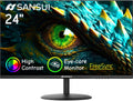 Computer Monitor 24 inch Eye Care FHD 1080P Display HDMI,VGA Ports with 178° Viewing Angle/Frame-Less/Tilt/VESA