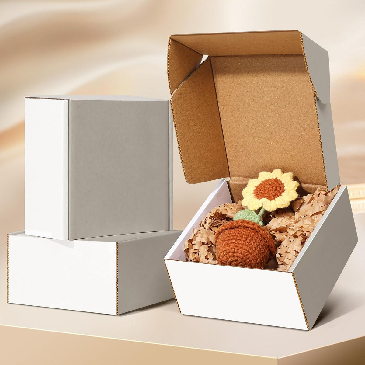 Shipping Boxes, White Corrugated Cardboard Boxes Literature Mailer Boxes Gift Boxes Small Boxes for Shipping Wrapping
