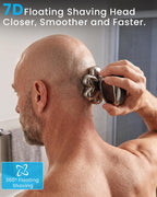 7D Floating Head Shavers for Bald Men Wet/Dry Electric Razor for Men