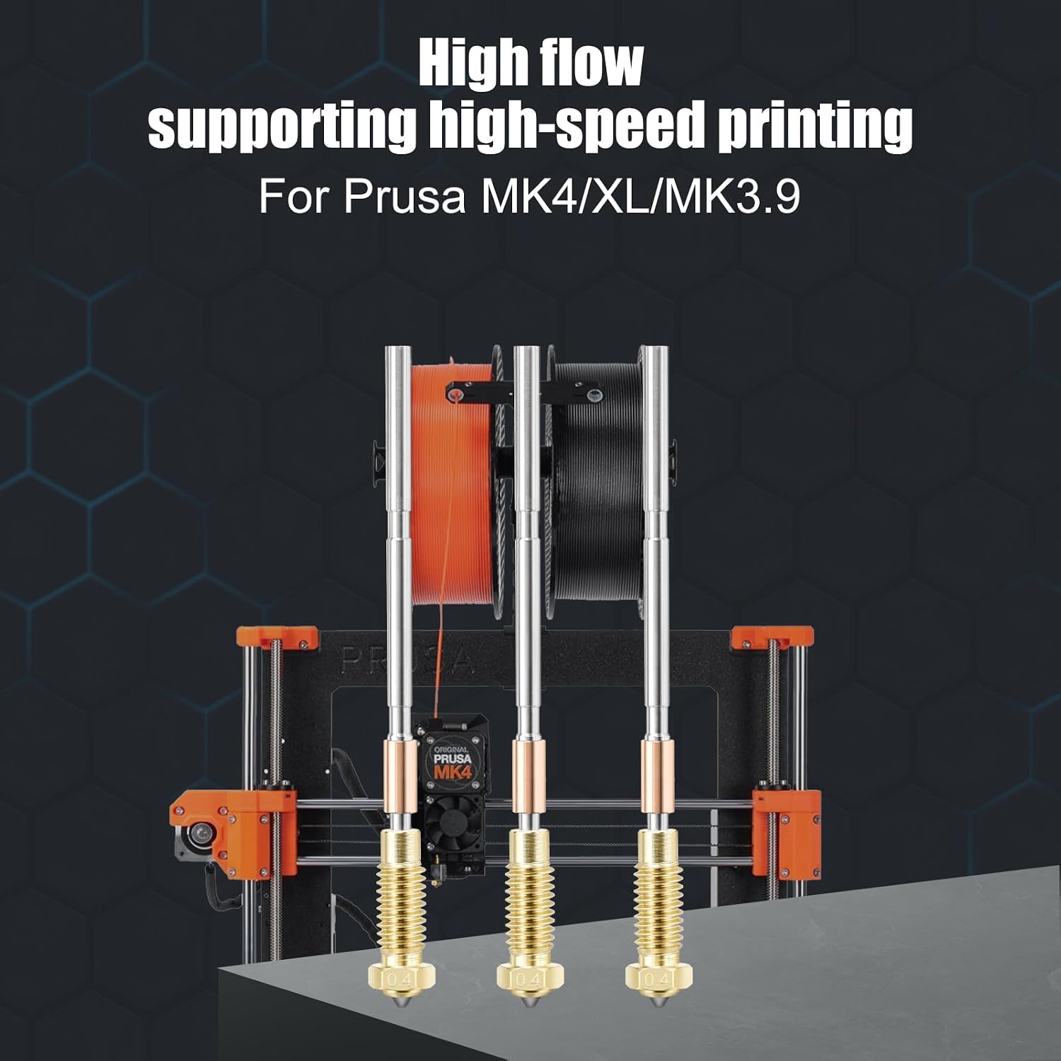 Nozzles 3D Printer MK4 Nozzle Hardened High Precision Brass MK4 0.4mm 3D Printer Nozzles,Compatible only with for