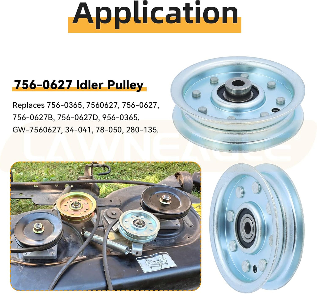 756-0627B 756-0627D Idler Pulley for MTD/Cub Cadet 46" 42" Decks