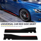 2PCS Universal Car Side Skirts, 86.6" Side Skirts Splitter Lip