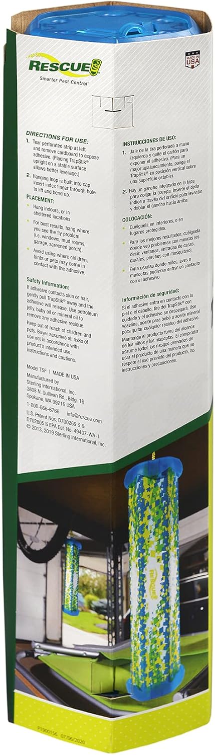 Non-Toxic TrapStik for Flies – Indoor Hanging Fly Trap - 4 Pack