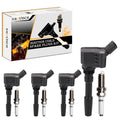 Ignition Coil & Spark Plug Pack 4 Compatible with Audi Volkswagen