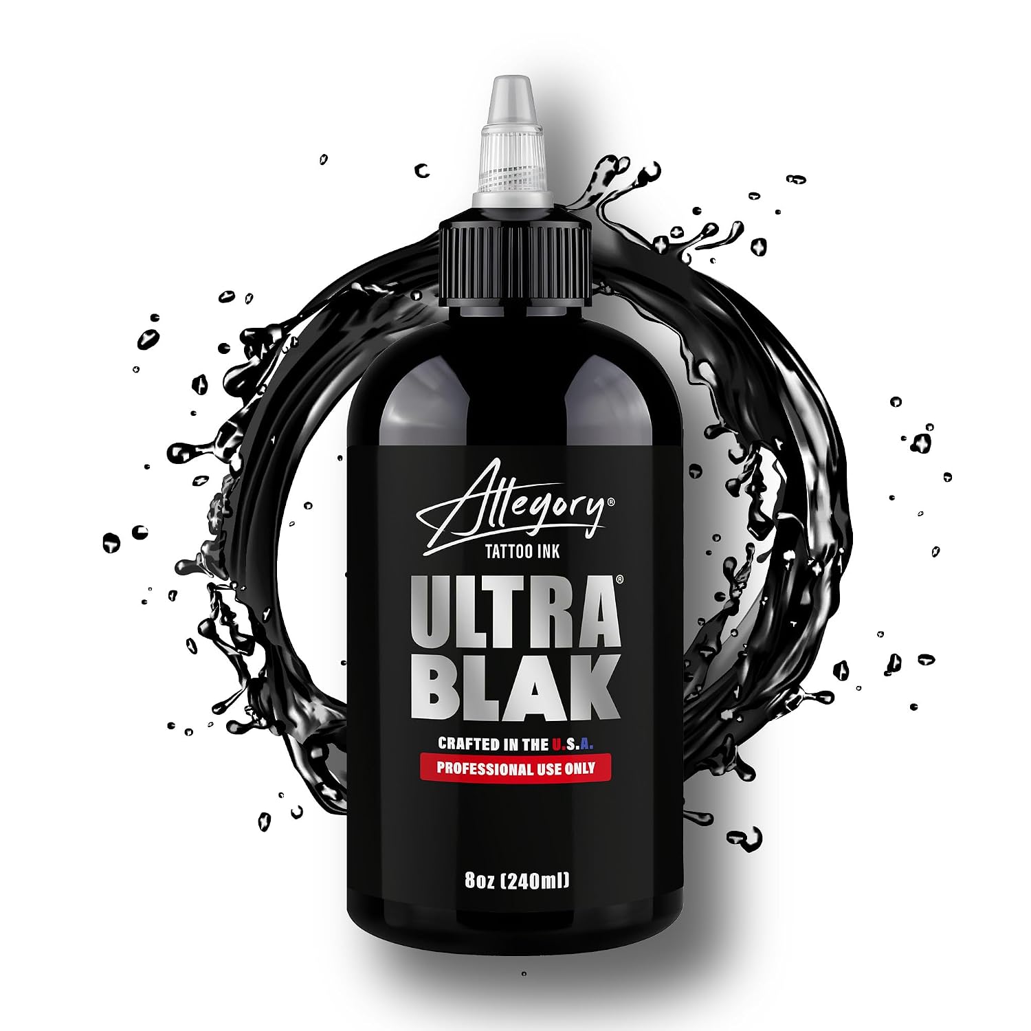 Tattoo Ink – Ultra Blak, Premium Black Tattoo Ink, Perfect for Lining and Shading, Smooth, Consistent Pigment, Vegan