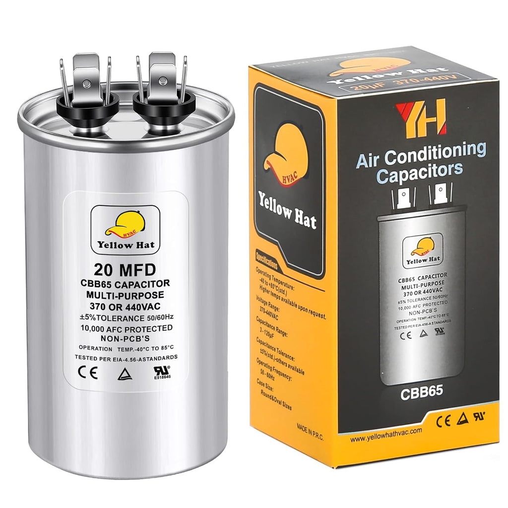 20 uF 20 MFD ±5% 370V/440V CBB65 Run Round Capacitor for AC