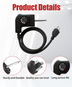 2PCS 15A 125V Electric Skillet Cord Replacement