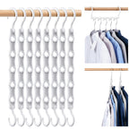 White Magic Space Saving Hangers, Premium Smart Hanger Organizer