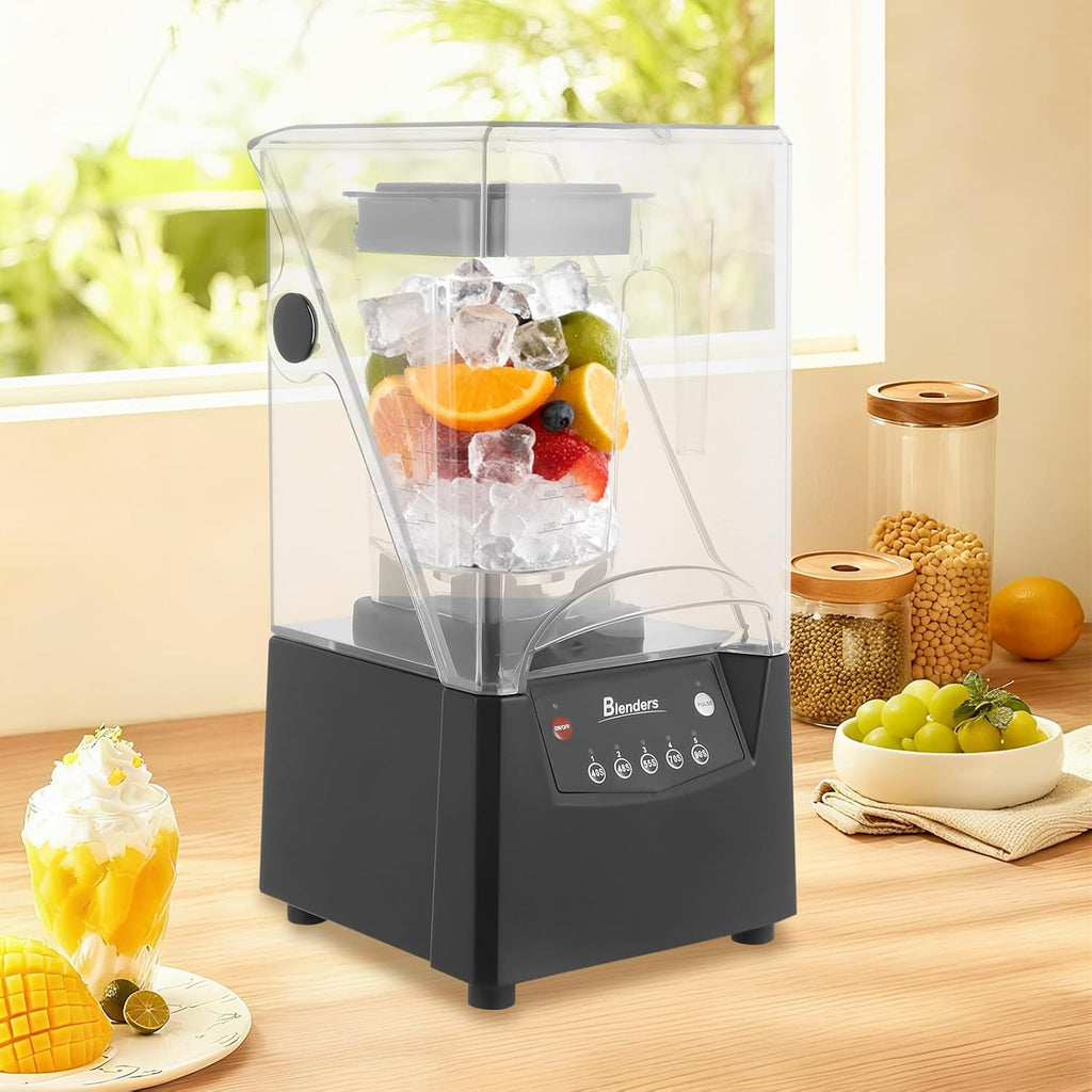 0.48gal Commercial Blender with Removable Soundproof Shield