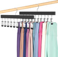 Legging Organizer for Closet, Pants Hangers with Clips Holds 20 Leggings, Jeans, Hats, Shorts, Socks, 360° Rotating