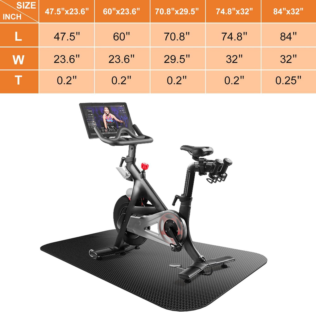 Treadmill Mat,Bike Mat,Stationary Bike Mat,Foldable Treadmill Mat for Hardwood Floors and Carpet.for Exercise