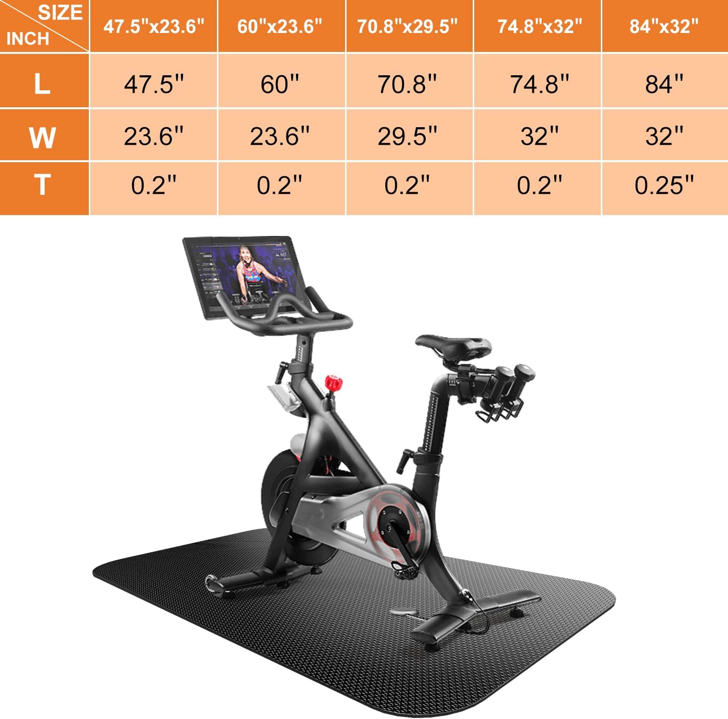 Treadmill Mat,Bike Mat,Stationary Bike Mat,Foldable Treadmill Mat for Hardwood Floors and Carpet.for Exercise