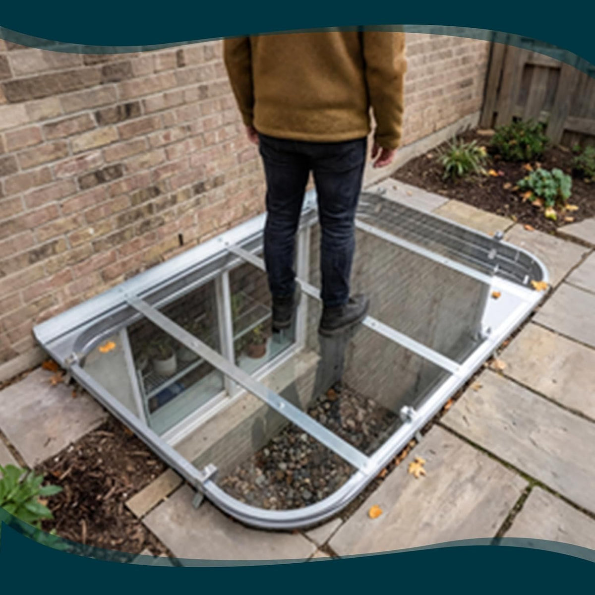 Clear Polycarbonate Basement Window Well Cover, Large Egress Window Well Cove, Heavy Duty UV Resistant Waterproof