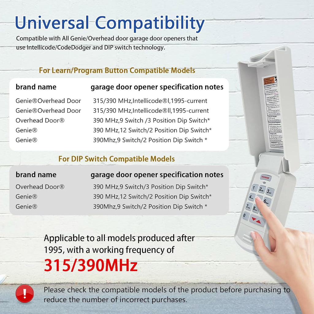 Garage Keypad Compatible with Genie Garage Door Opener Keypad