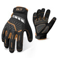 Work Gloves for Men, TPR Impact Protection, Mechanic Gloves,Brown,XL