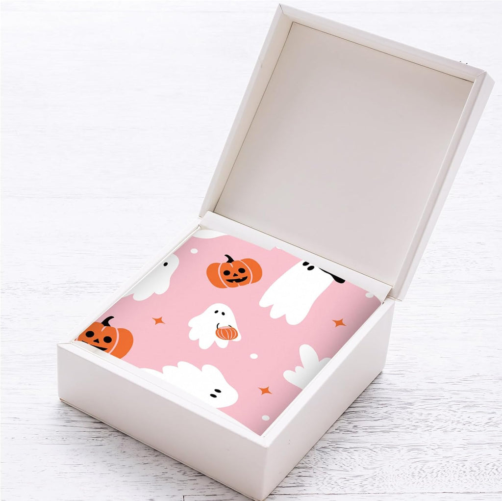 105 Sheets Halloween Tissue Papers 7 Designs Pink Orange Black Wrapping Paper Ghost Pumpkin Spider Web Decorative Art