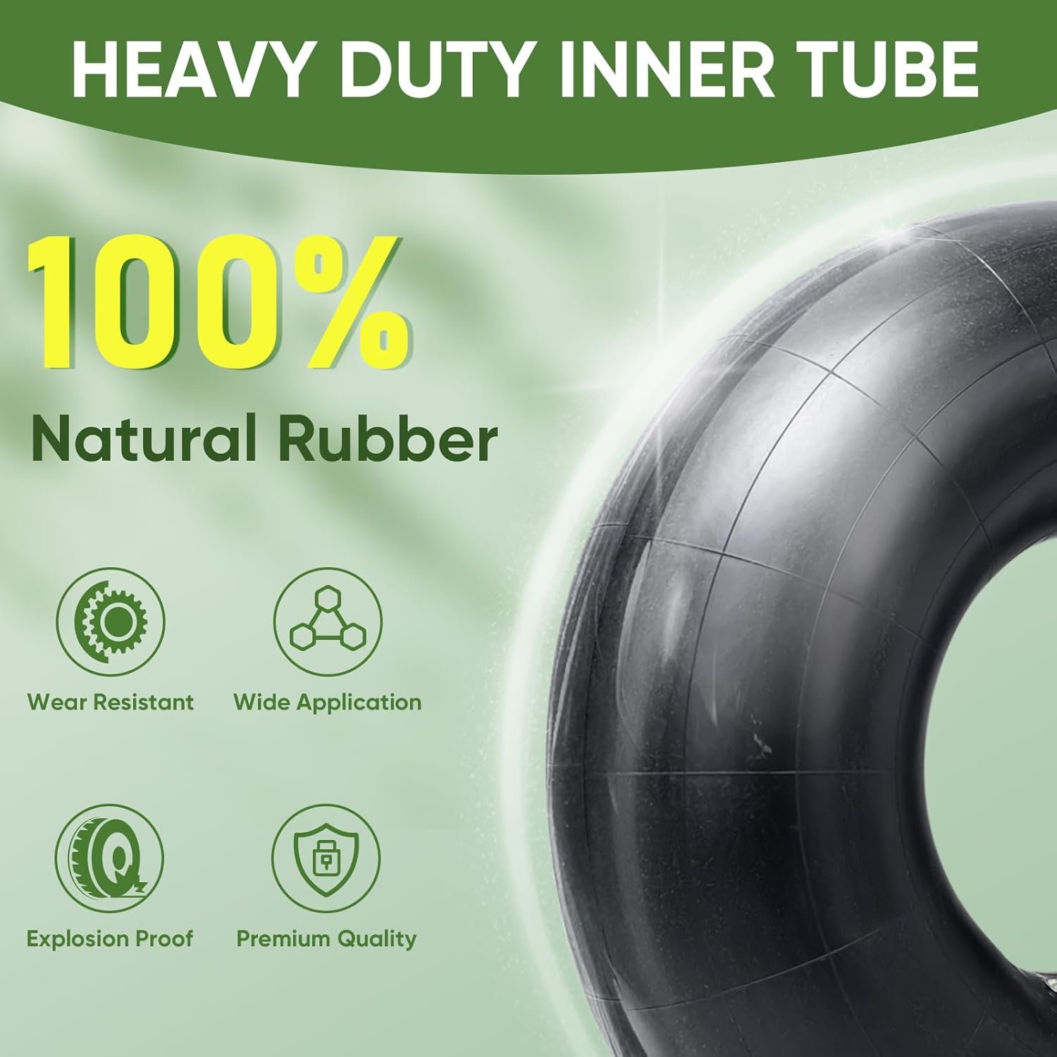 15x6.00-6nhs Lawn Mower Tires Inner Tube, 2 Pack Inner Tire Tube for Wheelbarrow Tires, Replacement Tube with TR-13