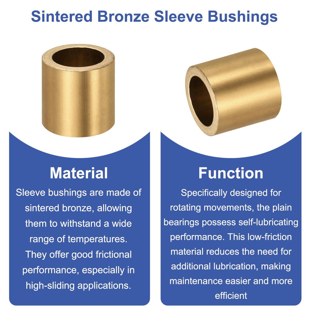uxcell 3 Pcs Sleeve Bearings, 20mm Bore x 28mm OD x 28mm Length