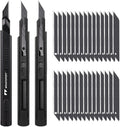 Utility Knife Retractable with 30 Degree Snap Off Blade,Box Cutter for Carton,Razor Knife Exacto Craft,3 Pack