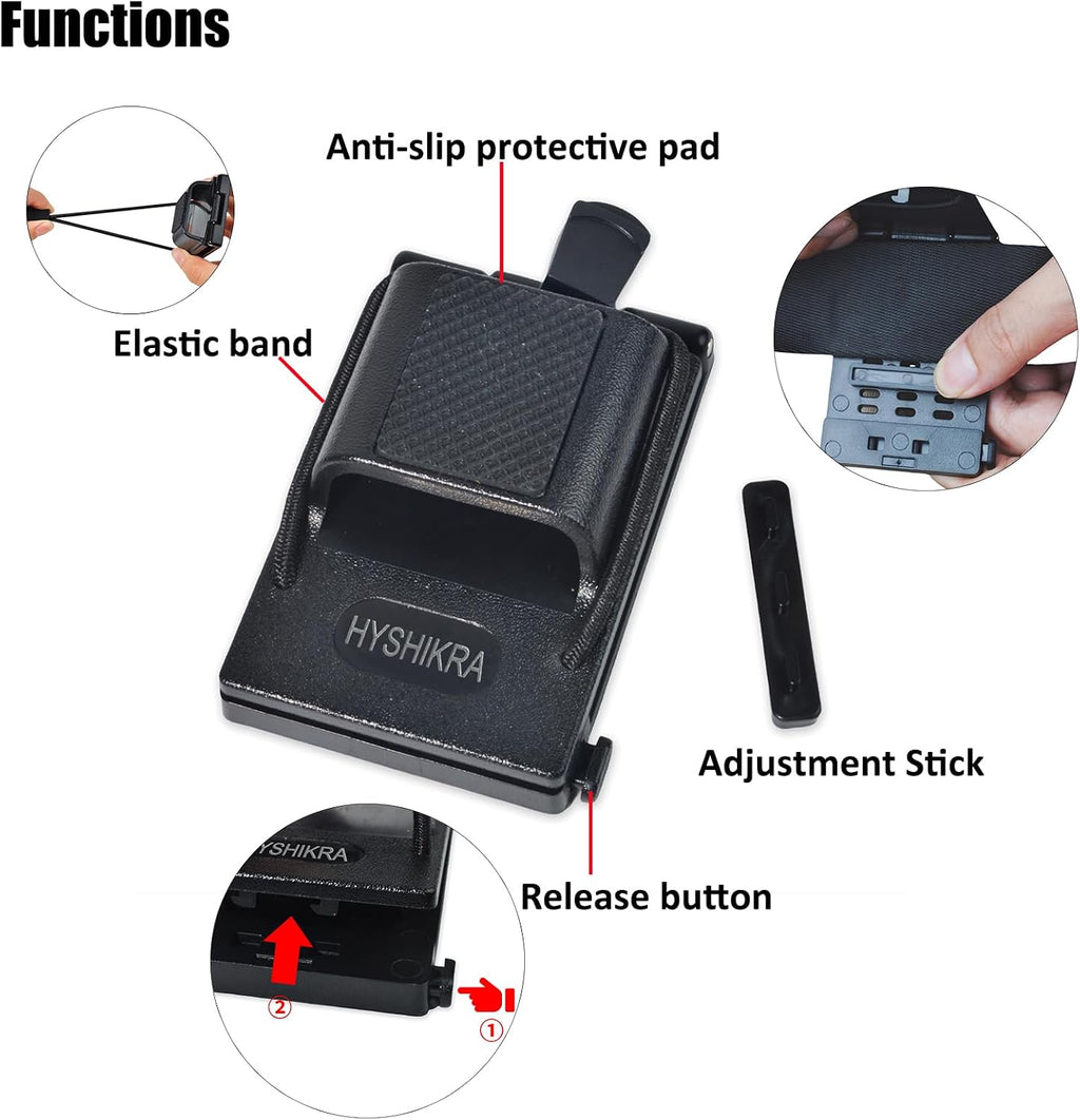 Universal Tactical Radio Holster for Waist Belt Accessories, Walkie-Talkie Belt Clip Holder for Baofeng Quansheng