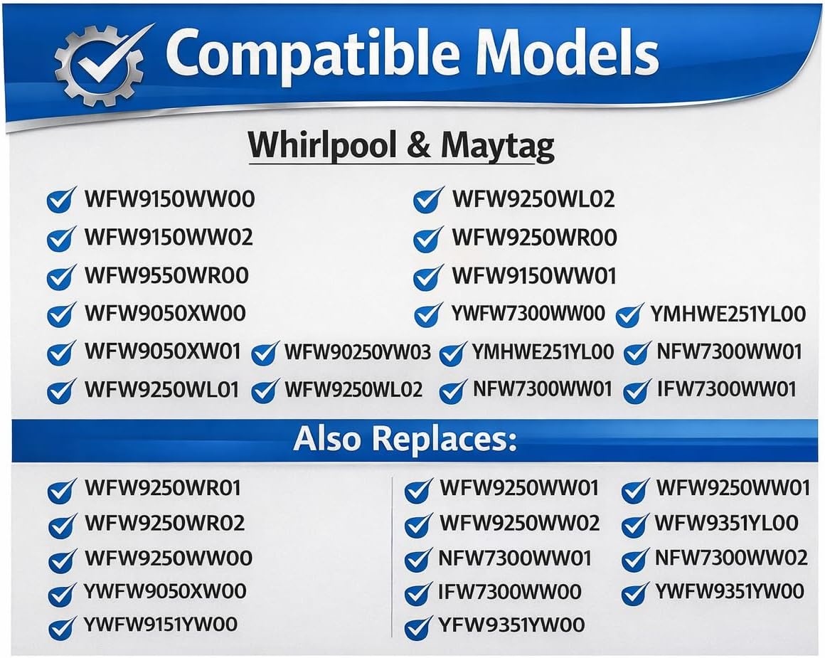 WFW9151YW00 Washer Door Bellow Gasket – Replacement Seal