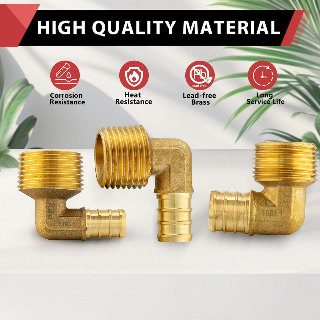 20-PACK EFIELD Pex 3/4"x1/2"Male NPT Threaded Elbow(PEX1807100-20)