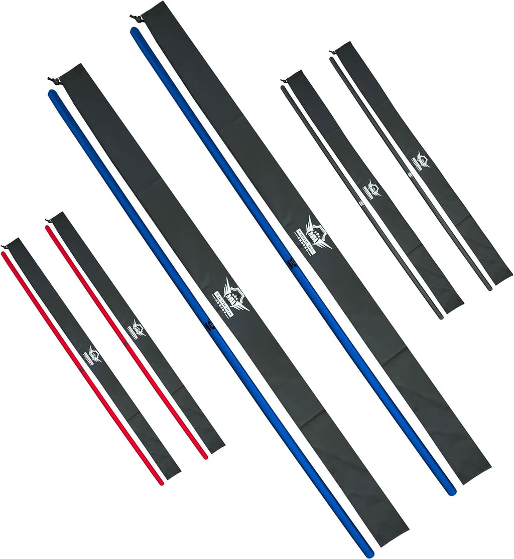 Foam Padded Bo Staff with Carry Bags, Training and Practice Set, 2-Pack