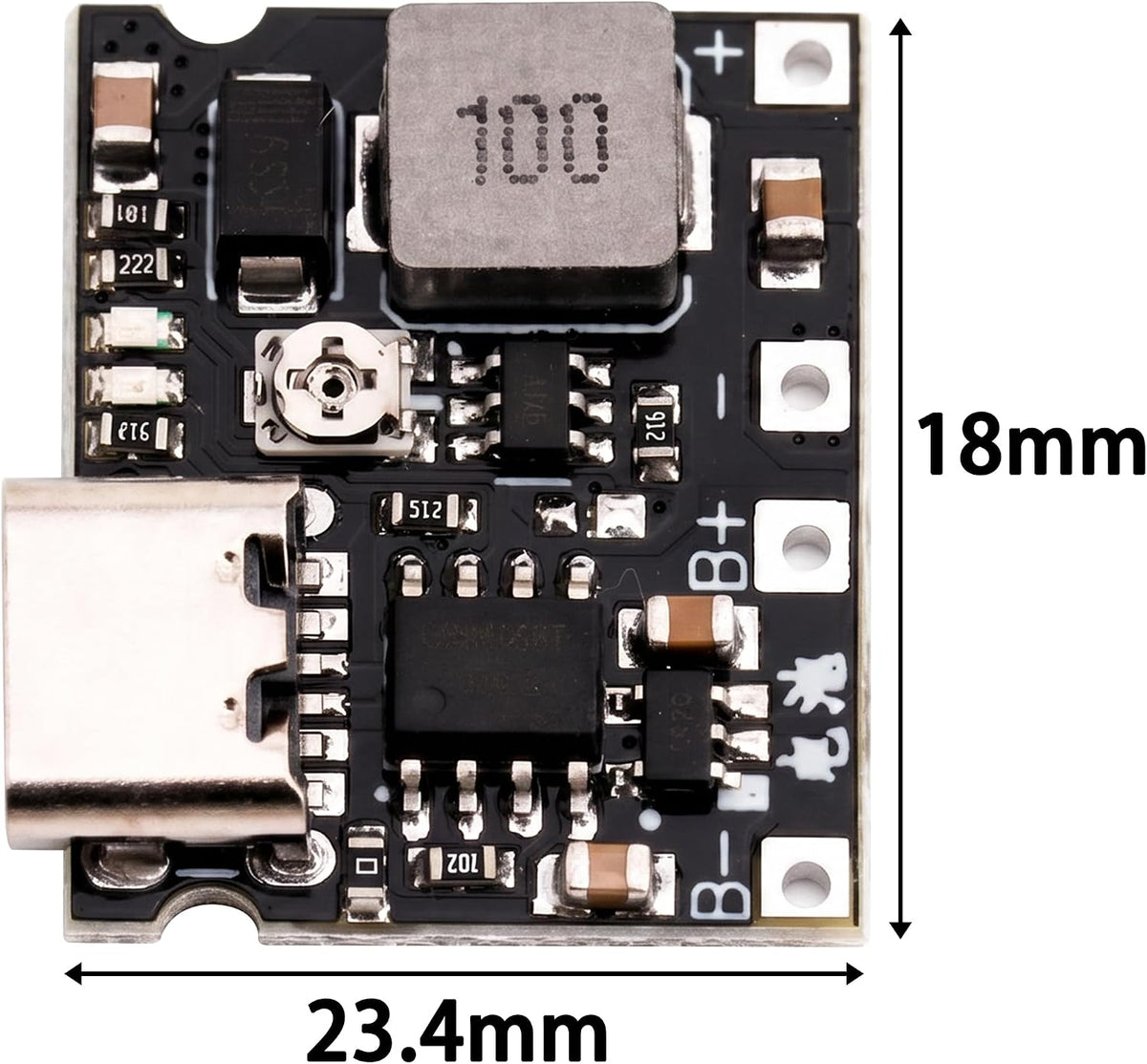 5Pcs TP4056 Type-C 18650 Charge Boost Adjustable Module