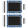hiBCTR 2-Pack 1.8in ST7735R SPI TFT LCD Display, 128x160