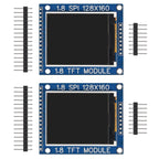 hiBCTR 2-Pack 1.8in ST7735R SPI TFT LCD Display, 128x160