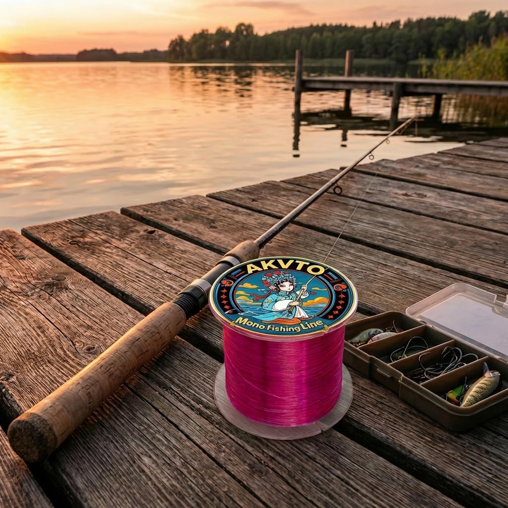 Monofilament Fishing Line, 500 Yards, 7-38 LB Test, High Strength Abrasion Resistant